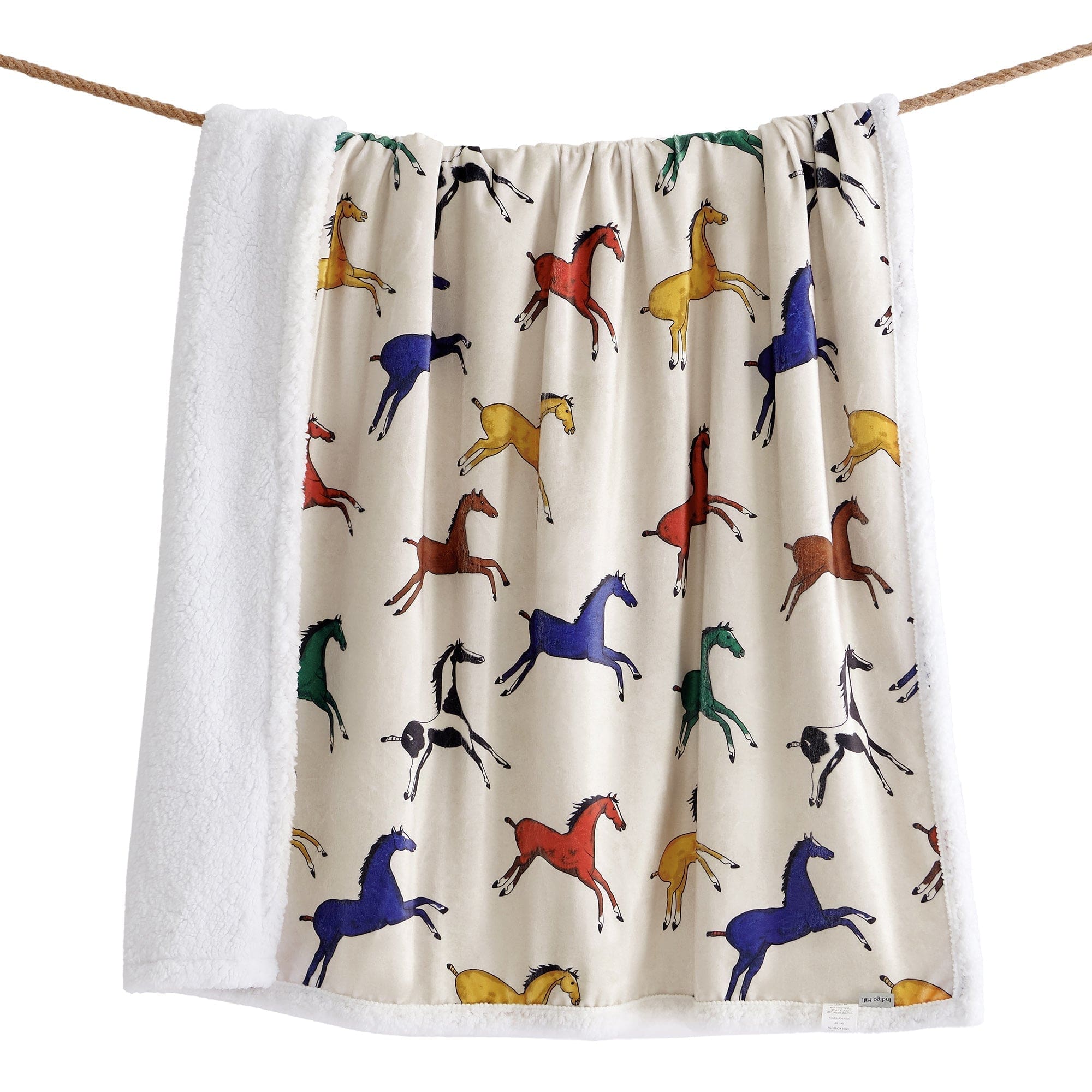 Wild Horses Campfire Sherpa Throw