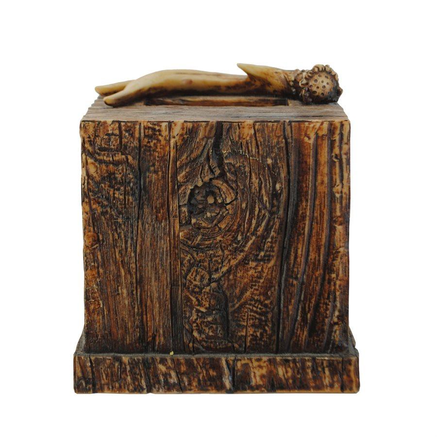 Antler & Tree Bark Tissue Box Cover