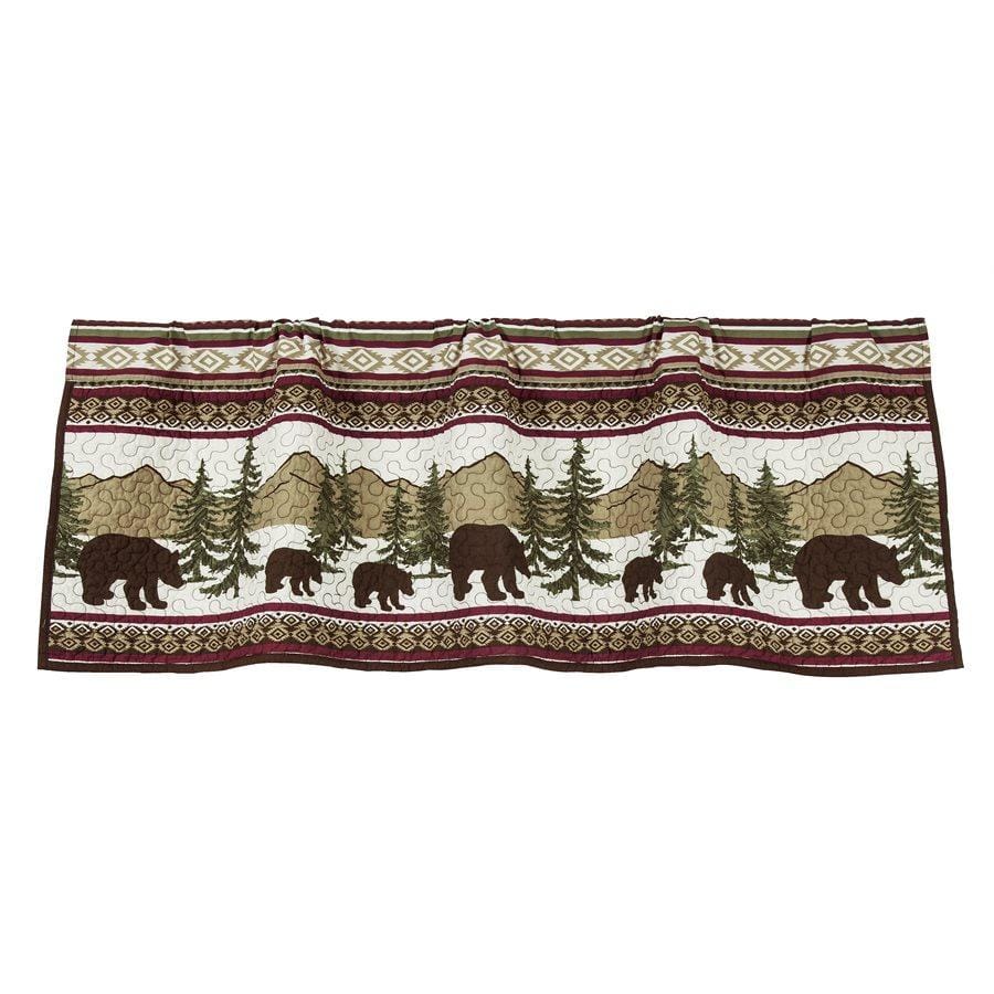 Bear Trail Quilted Kitchen Valance