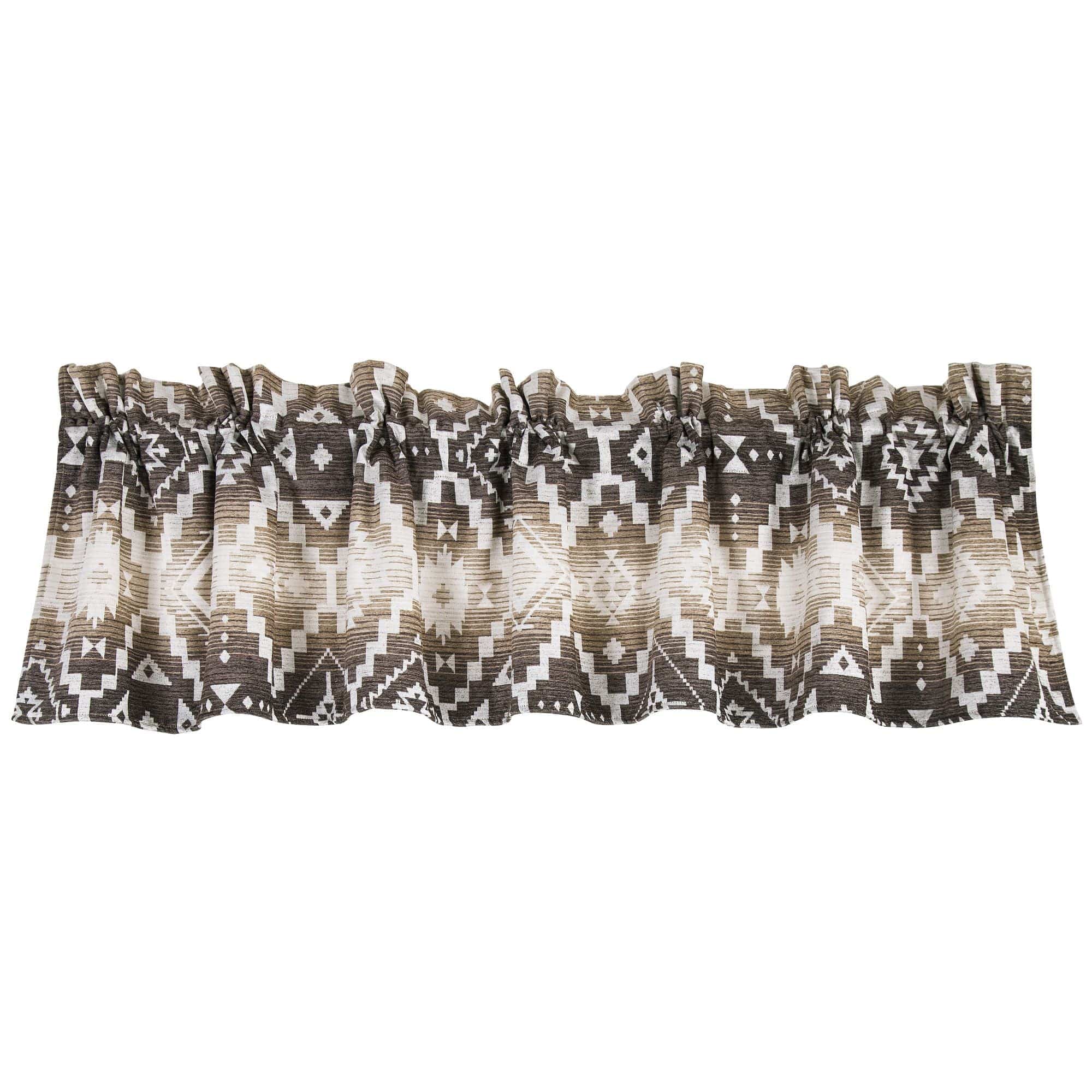 Chalet Aztec Cream & Taupe Kitchen Valance