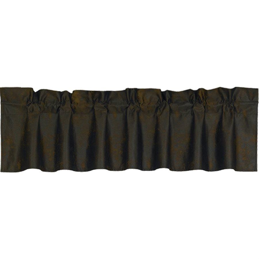 Chocolate Brown Faux Suede Kitchen Valance