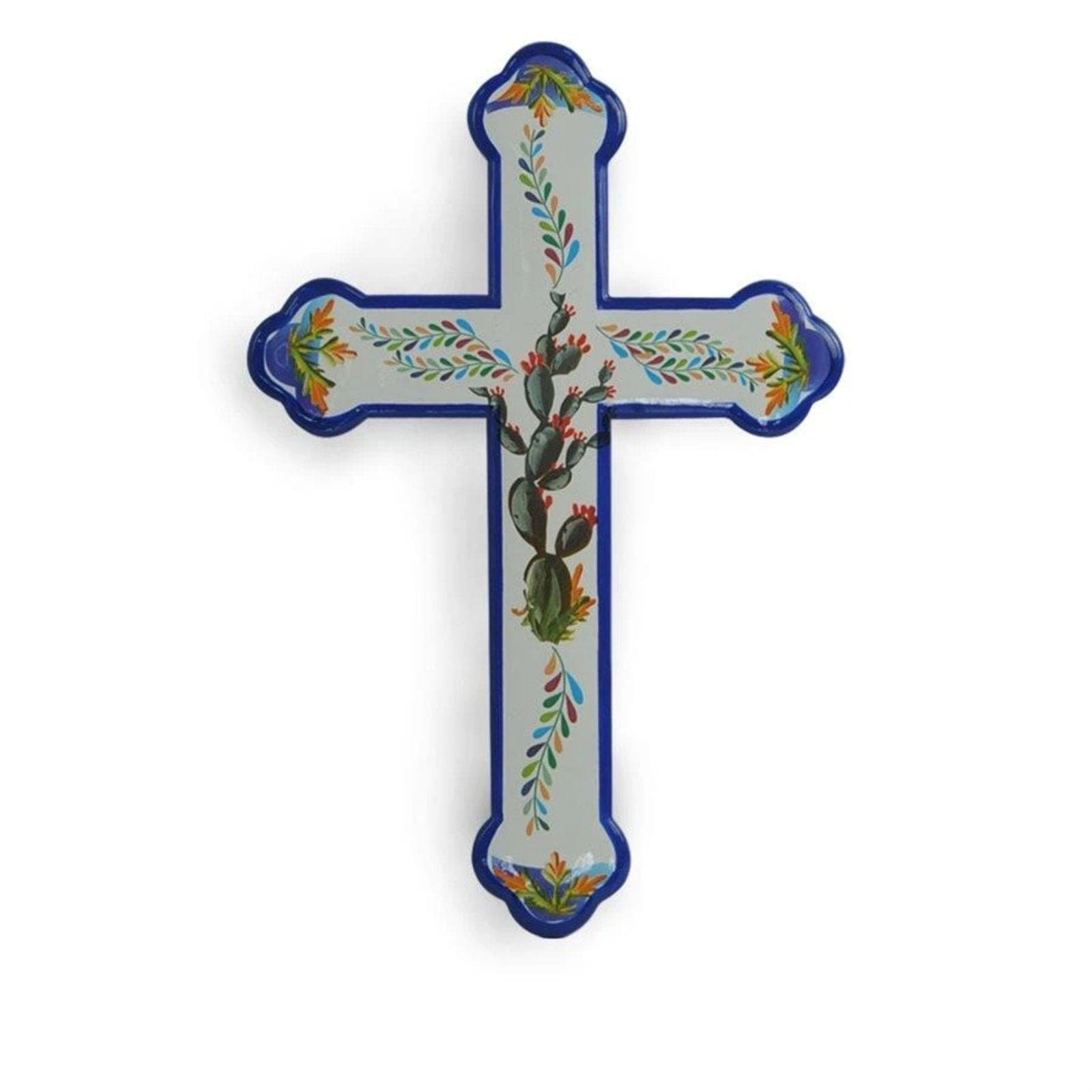 Colorful Mexican Motif Cross Wall Decor