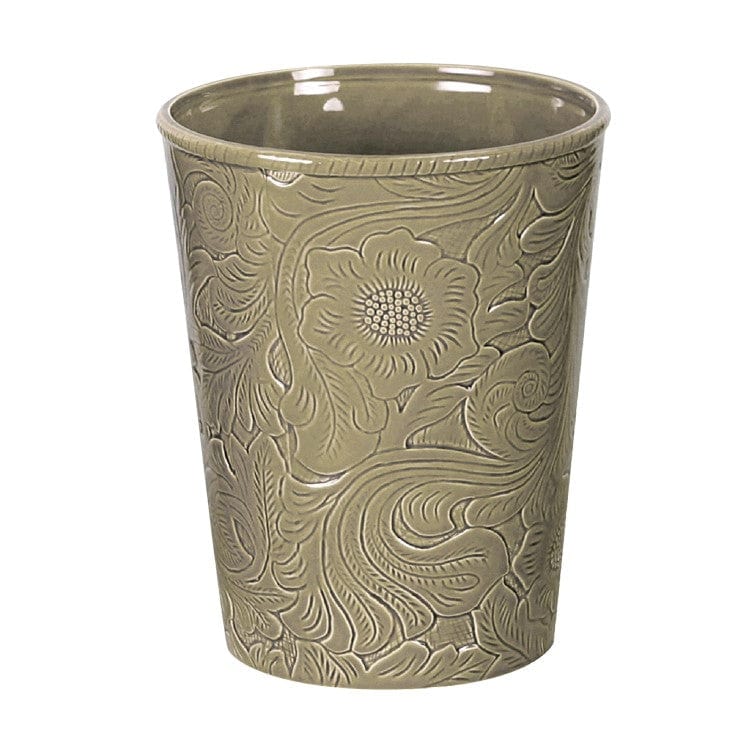 Savannah Ceramic Wastebasket, Taupe