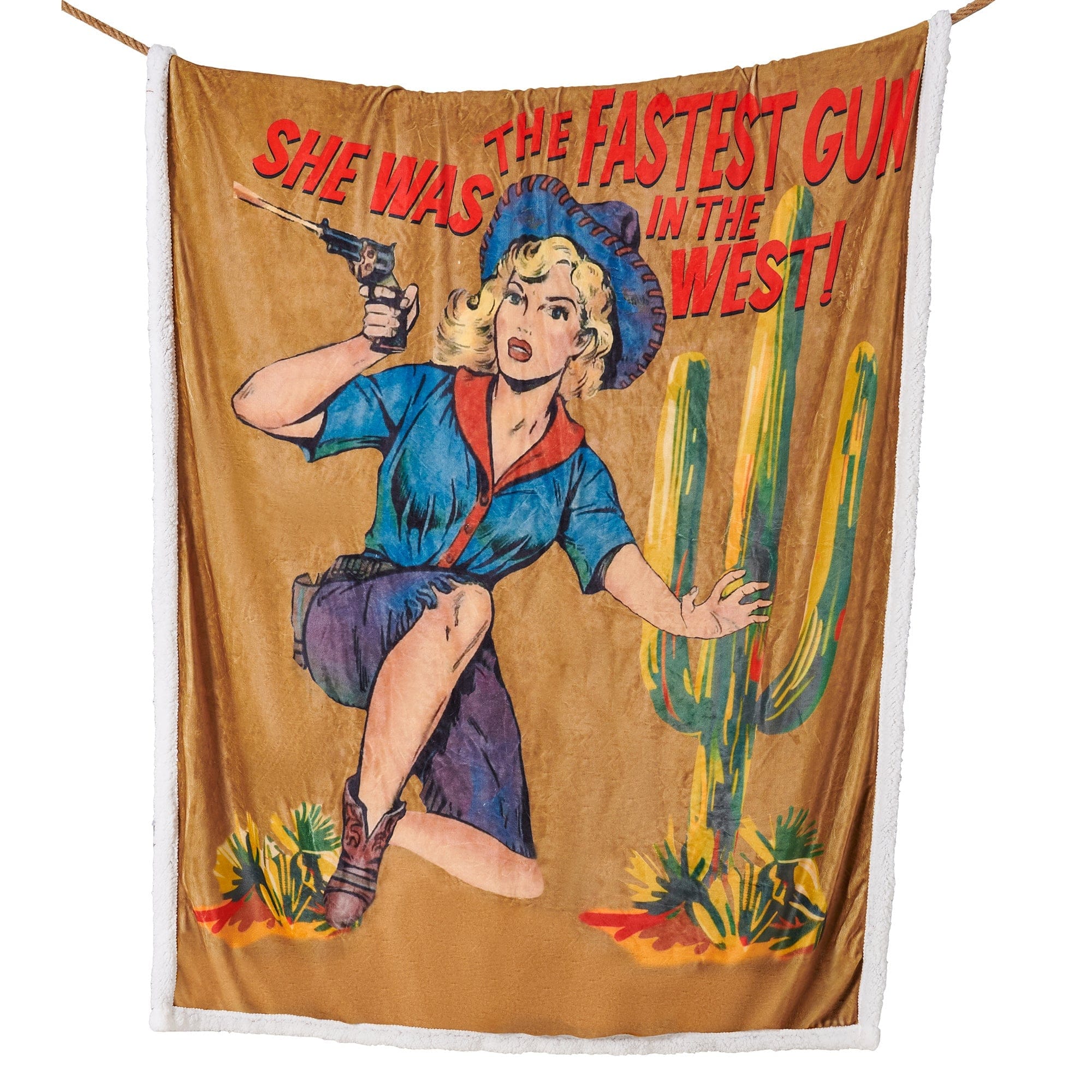 Gunslinger Campfire Sherpa Throw