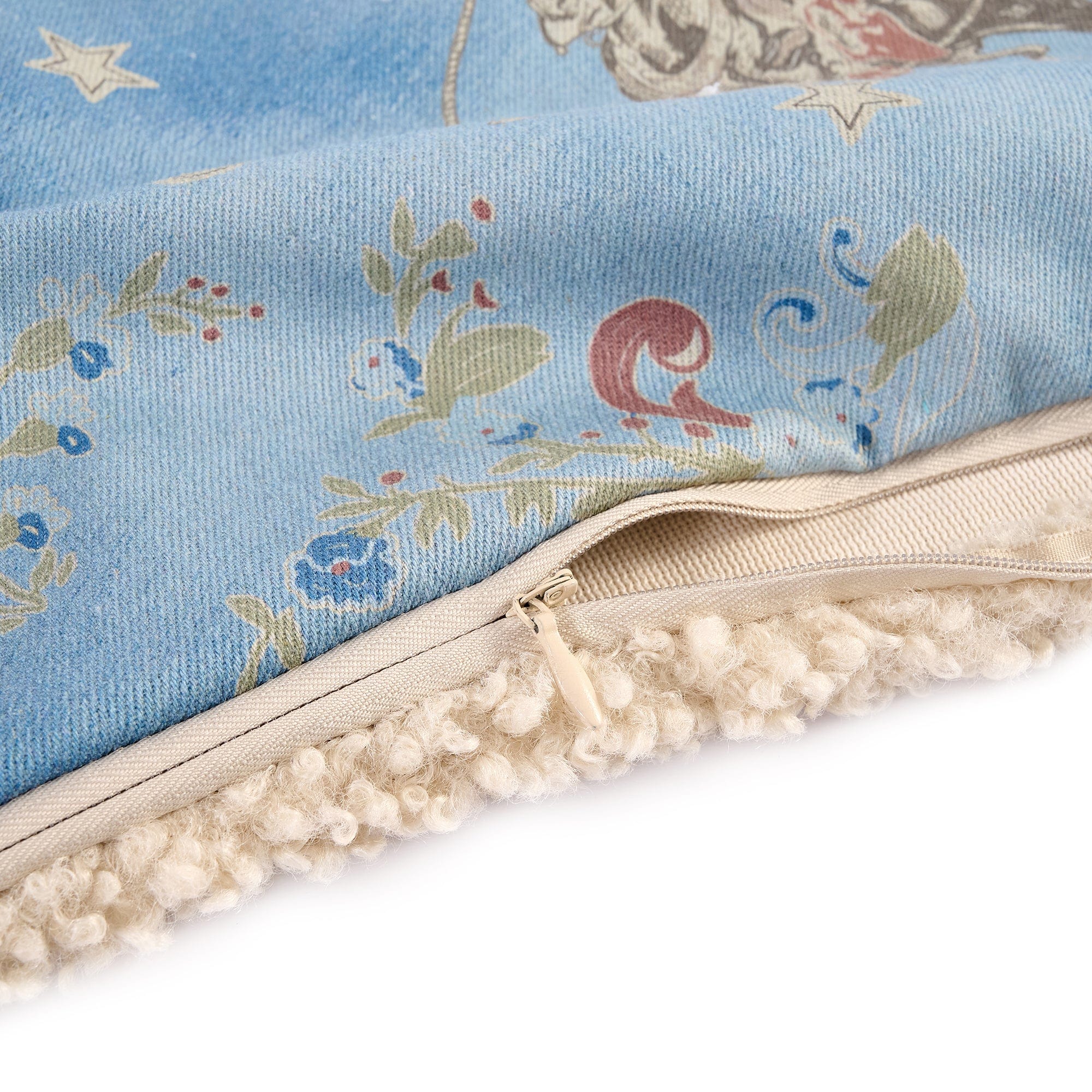 Lee Western Washed Denim Teddy-Backed Pillow